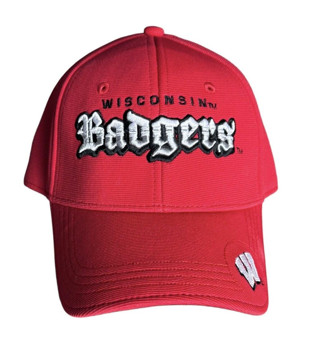 Wisconsin Badgers College NCAA Signatures Red Strapback Adjustable Hat Fan Cap